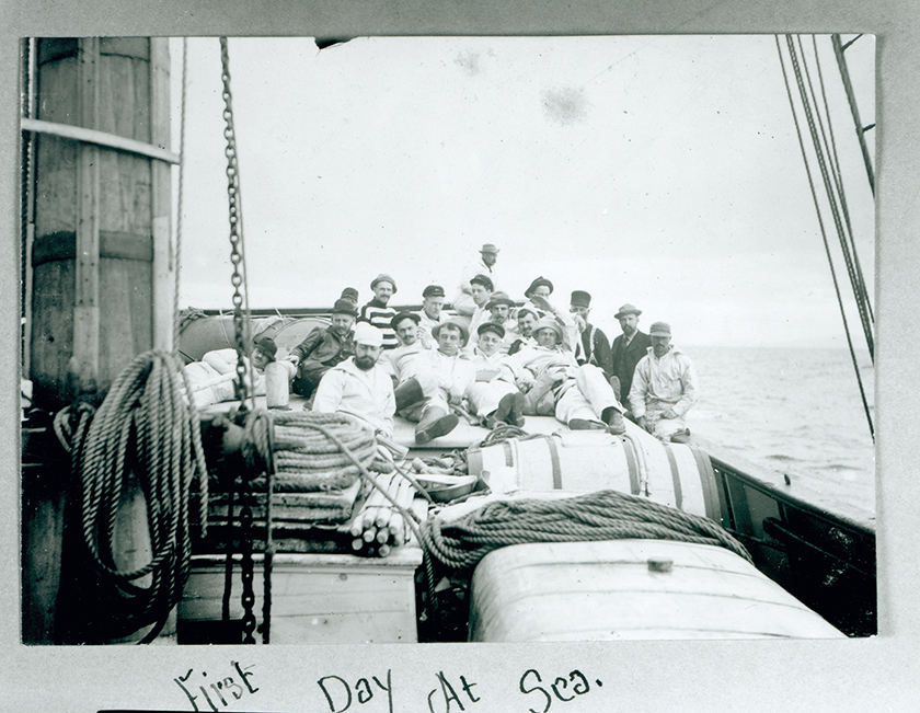 First day at sea on the Bowdoin scientific expedition