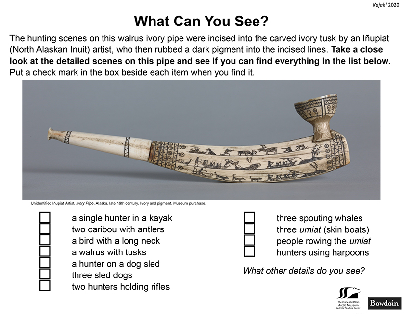 Diagram of an ivory pipe
