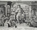 "Nuptiae (Marriage)" from the series Schema seu speculum principum, 1597, engraving and etching. Jan Sadeler I, Flemish, 1550-1600? and Raphael Sadeler I, Flemish, 1560/61-ca. 1628 or 1632 after Giovanni Stradanus, Flemish, 1523-1605. Museum Purchase, Lloyd O. and Marjorie Strong Coulter Fund. 