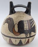 Pre-Columbian, <em>Bridge-Spout Vessel</em>, 2nd-4th Century, buff clay with polychrome slip, Museum Purchase, Florence C. Quinby Fund, in Memory of Henry Cole Quinby, Bowdoin Honorary Degree 1916, 1969.86