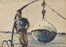Andrew Newell Wyeth, American, 1917-2009, The Sailor (Stephen Etnier), 1945, watercolor and graphite, Gift of John S. Etnier, in memory of his father Stephen Morgan Etnier, Honorary Degree, 1969, 1991.104