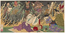 Tsukioka Yoshitoshi, Japanese, 1839–1892. Kiyomori’s Fever Dream, 1883, color woodblock. Private Collection. 