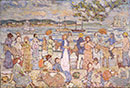 Maurice Brazil Prendergast, American, 1858-1924. Along the Shore, ca. 1914-1915. oil on canvas. Columbus Museum of Art, Ohio: Gift of Ferdinand Howald.