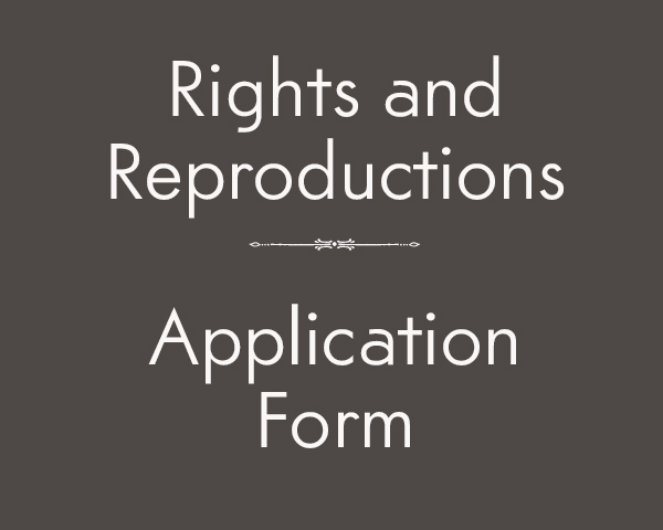 a grey box with text that says Rights and Reproduction Application Form