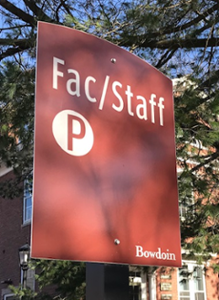 Faculty, Staff, Visitor Parking Sign
