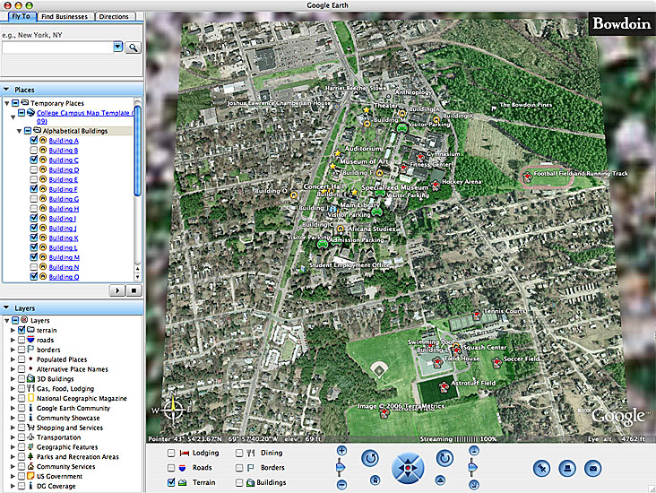 Google Earth Templates For A College Campus