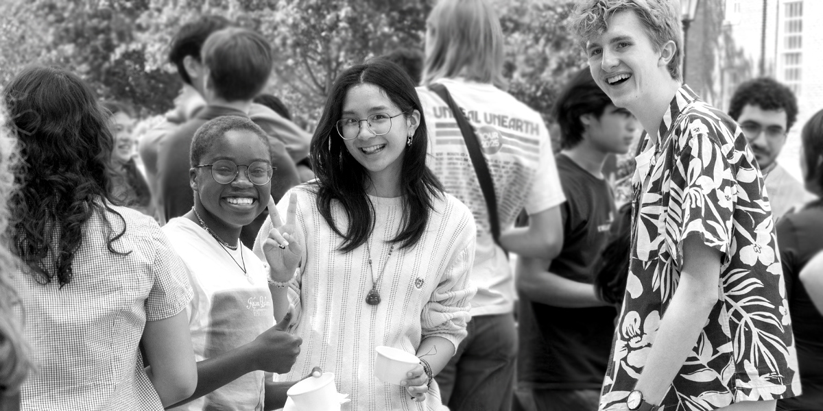 Bowdoin students enjoy some treats at the annual ice cream social.