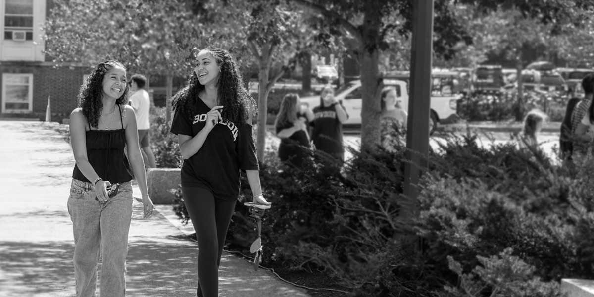 Bowdoin students meet old and new friends at the start of the fall semester.