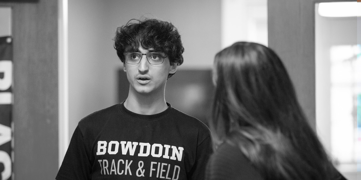 Bowdoin students gather in Ladd House.