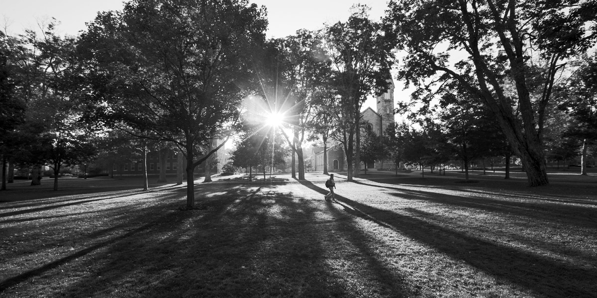 Fall foliage at Bowdoin College.