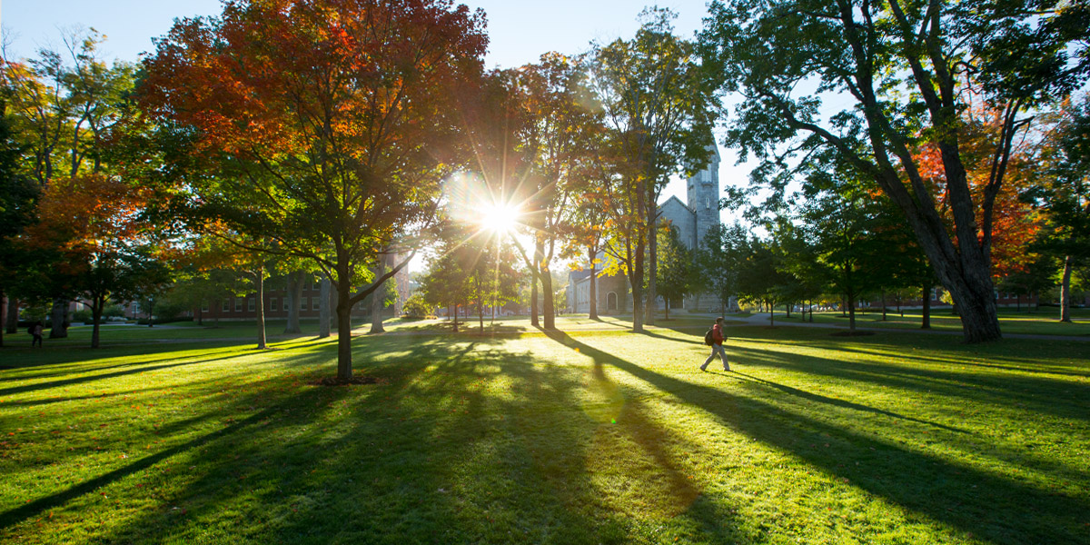Fall foliage at Bowdoin College.