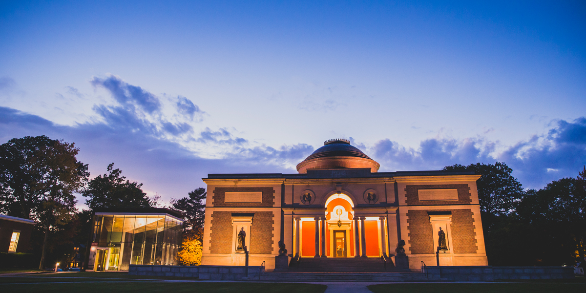 A view of the Walker Art Museum at Bowdoin College