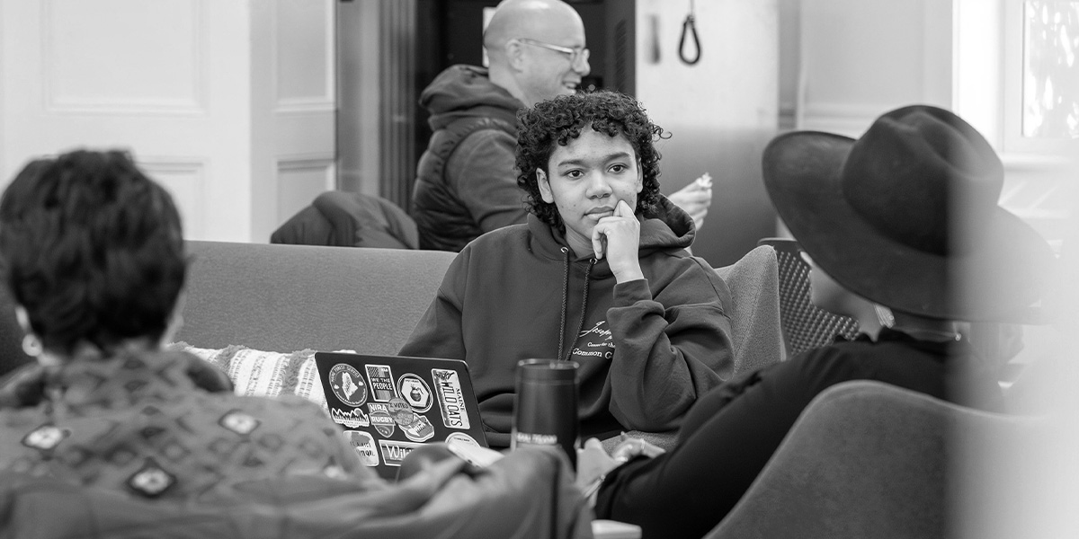 Bowdoin students celebrating Frederick Douglass's birthday by transcribing original materials.