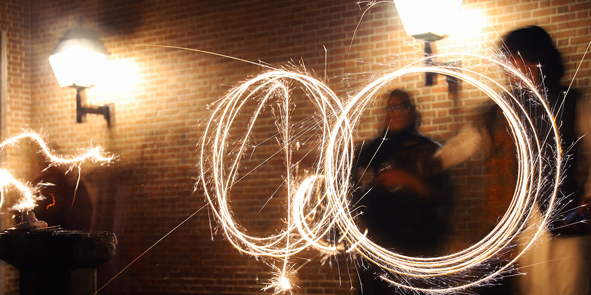 Bowdoin students celebrate an early spring evening.