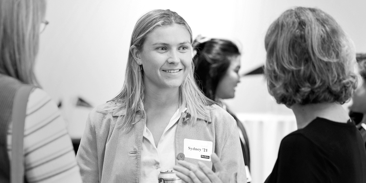 Bowdoin alumni in the Bay Area meet up for a networking event.