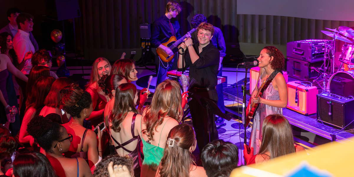 First-year Bowdoin students celebrate at the Baby Bear Ball.