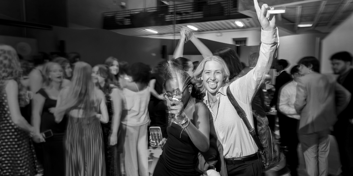 First-year Bowdoin students celebrate at the Baby Bear Ball.