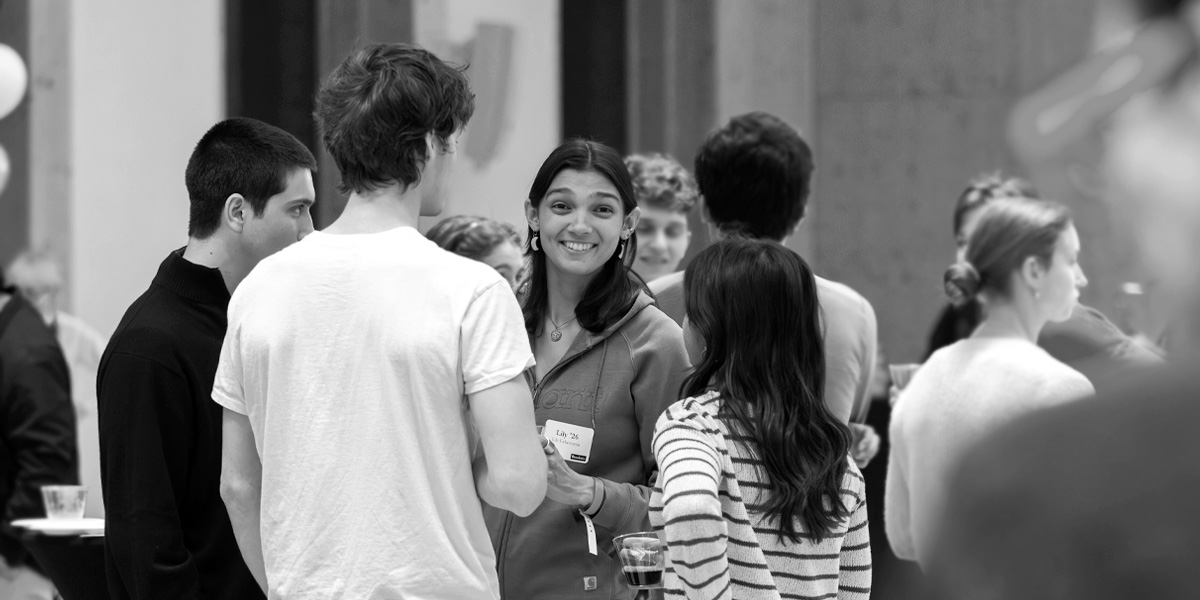 Bowdoin seniors celebrate at the Senior Slowdown.