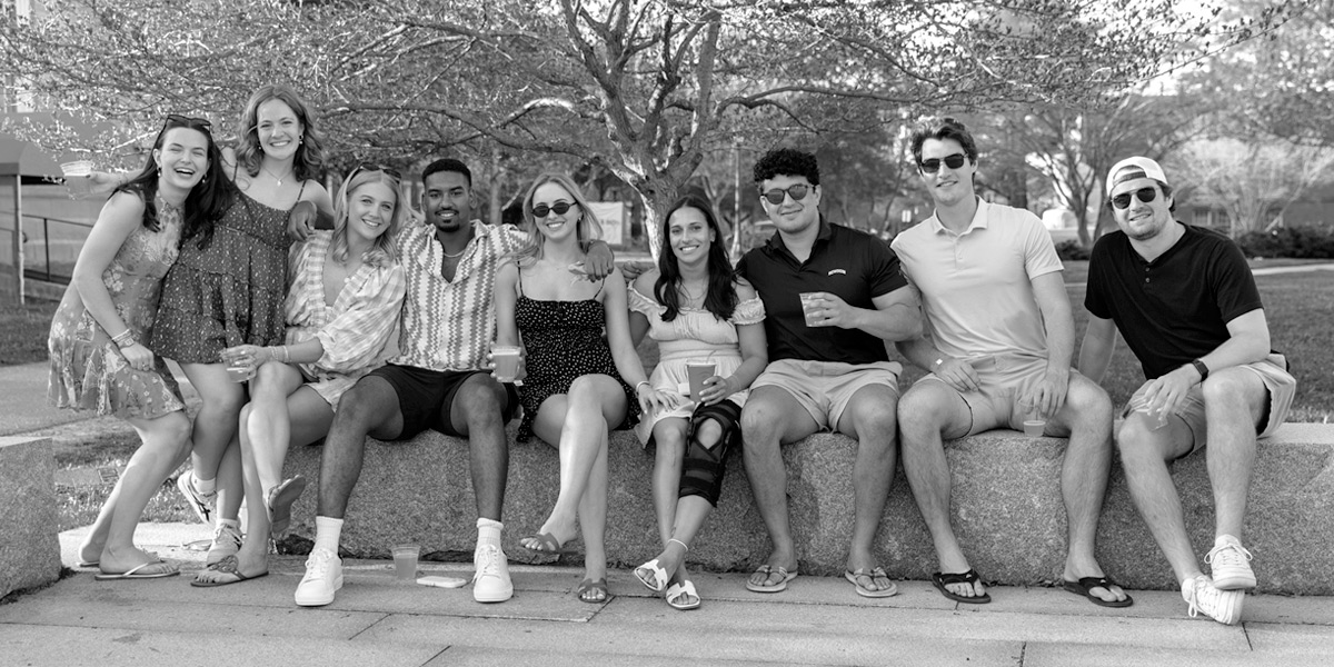 Bowdoin seniors enjoy beautiful weather for the Senior Cookout.