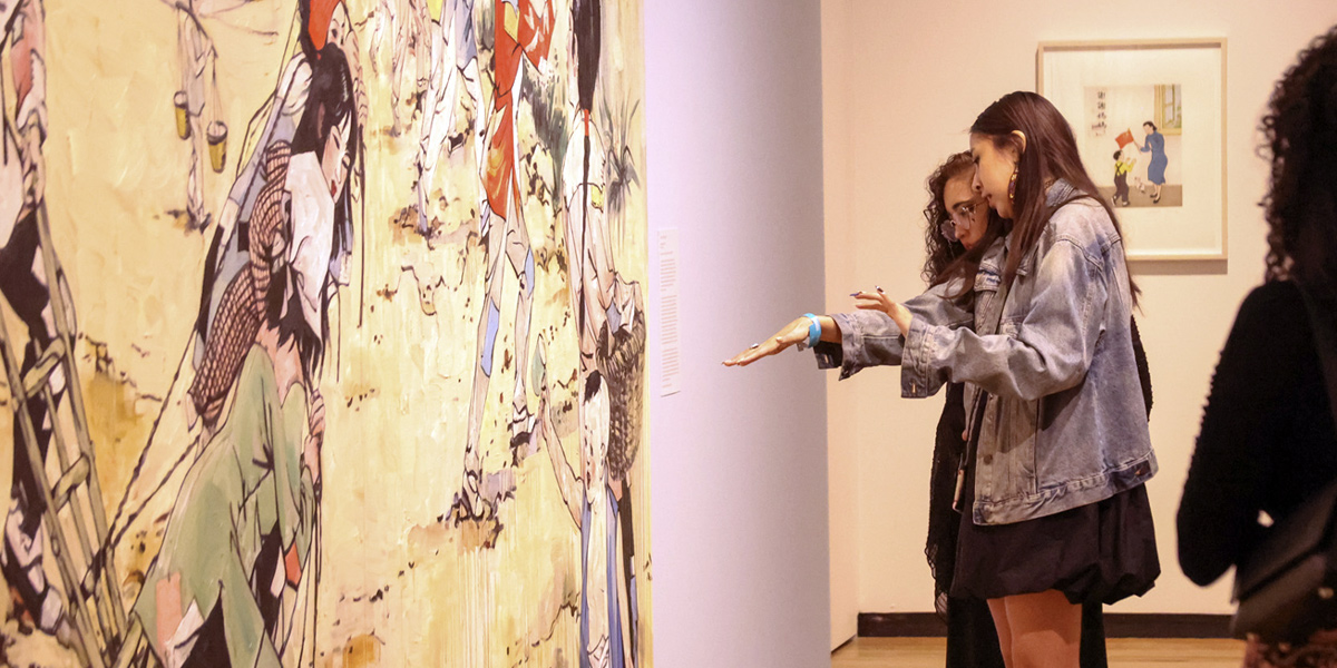 Bowdoin students take over for Student Night at the Museum.