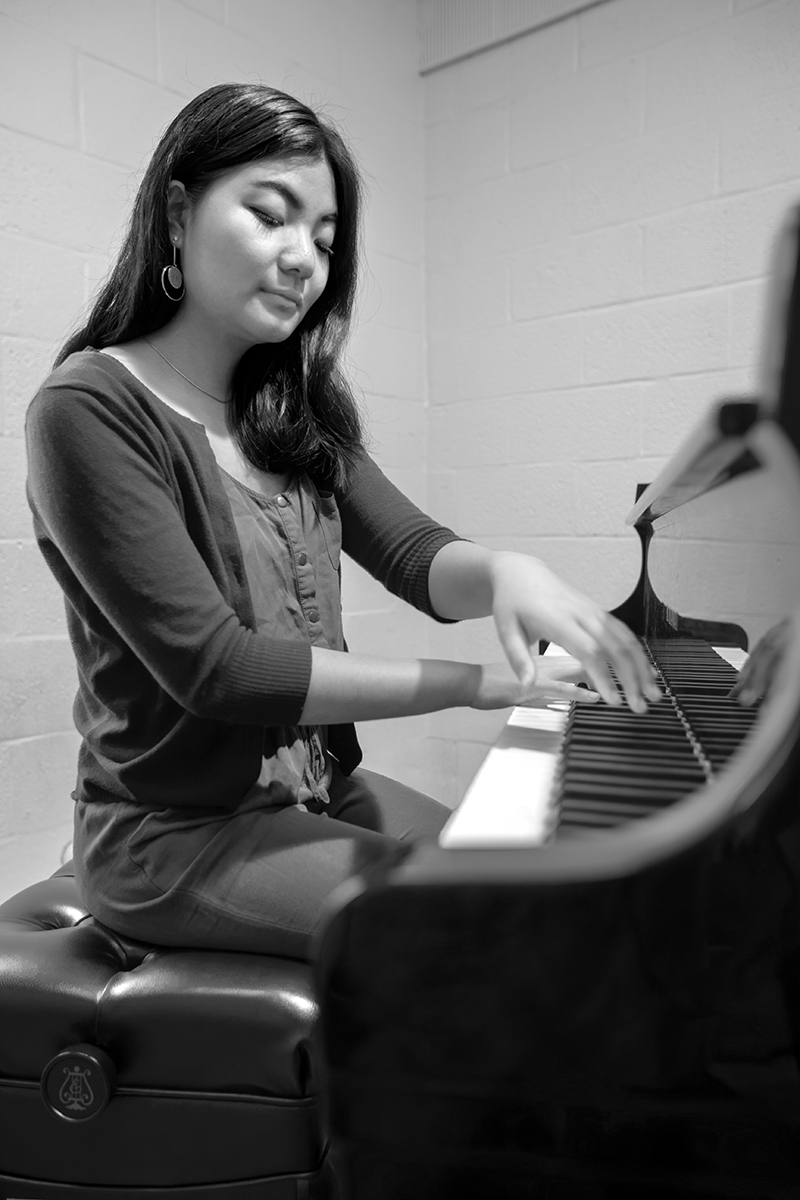 Jae-Yeon Yoo plays her favorite piano in the studio rehearsal spaces