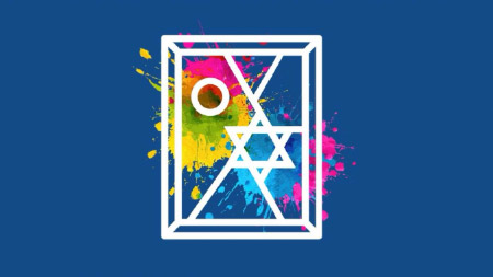 Illustration of abstract Jewish symbols