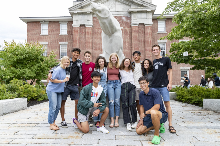 First pictures in front of the bear