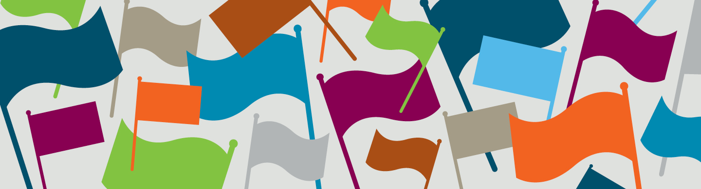 series of colorful flags