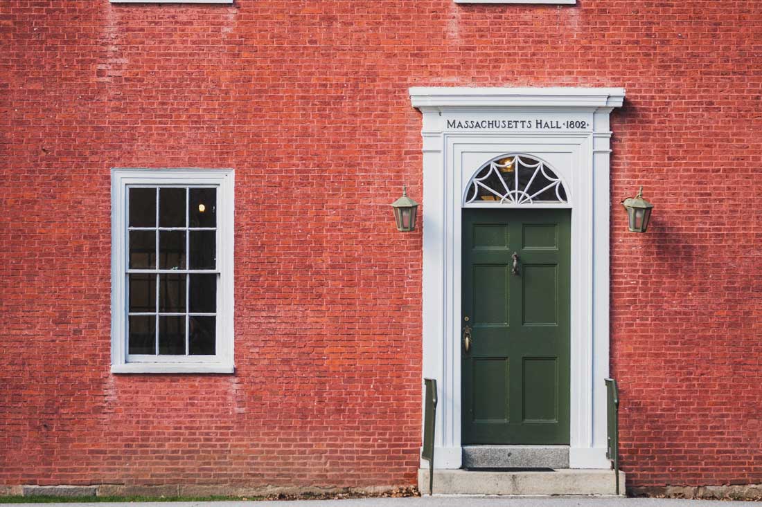 Massachusetts Hall entrance