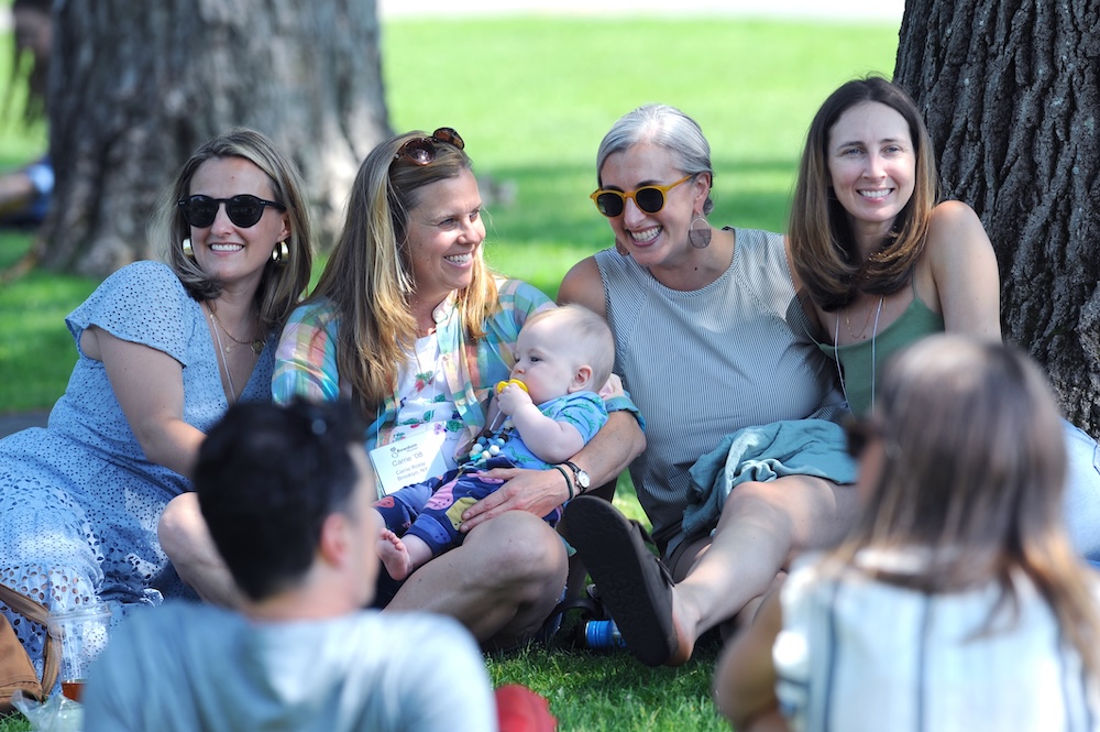 Group of people laughing