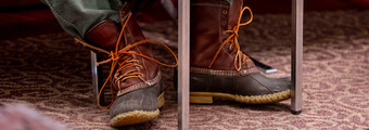 Winter boots at Bowdoin