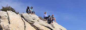 Bowdoin students take a trip to the beach.