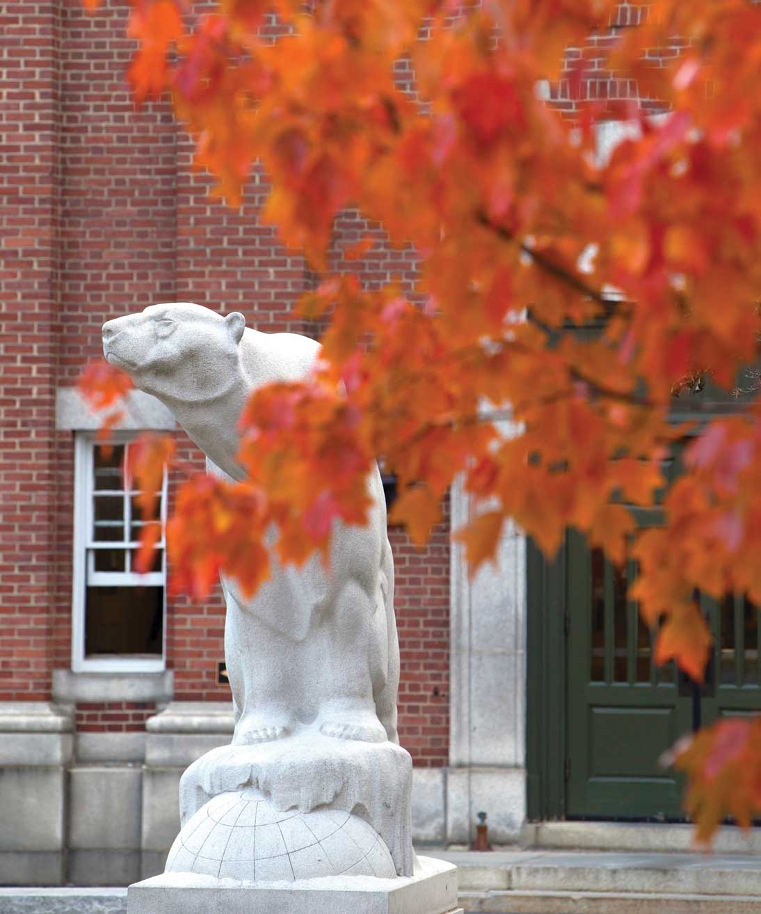 Polar bear statue in front of Smith Union