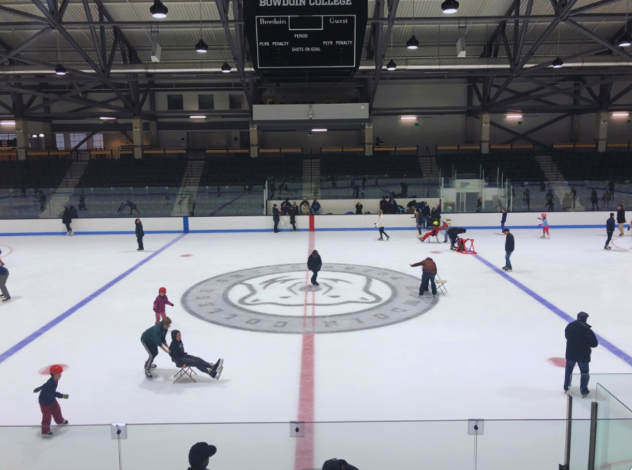 Skaters at Maine Family Skate in Watson Arena