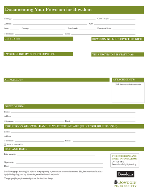 Documenting Your Provision