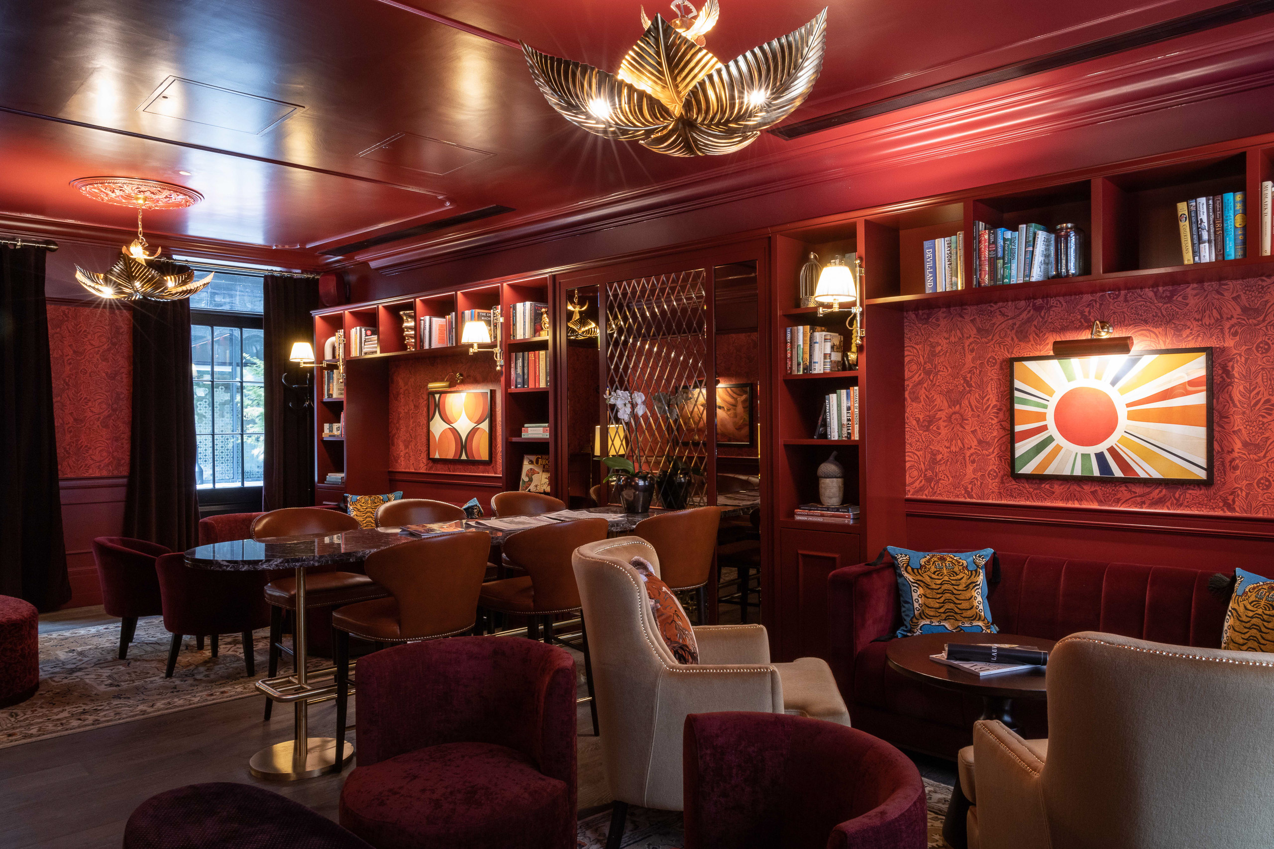 modern hotel bar lounge in London