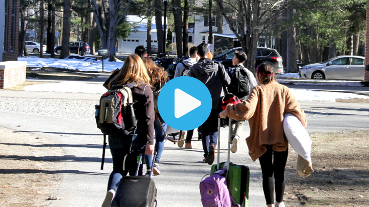 Video still from the Bowdoin COVID-19 response