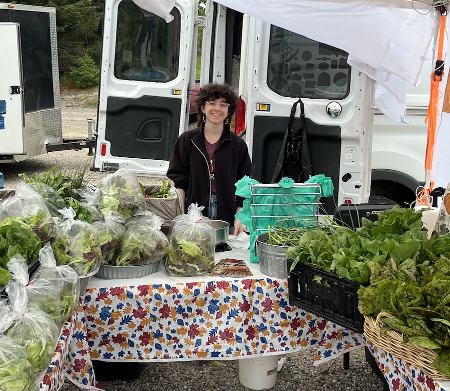 Anya Workman at the market