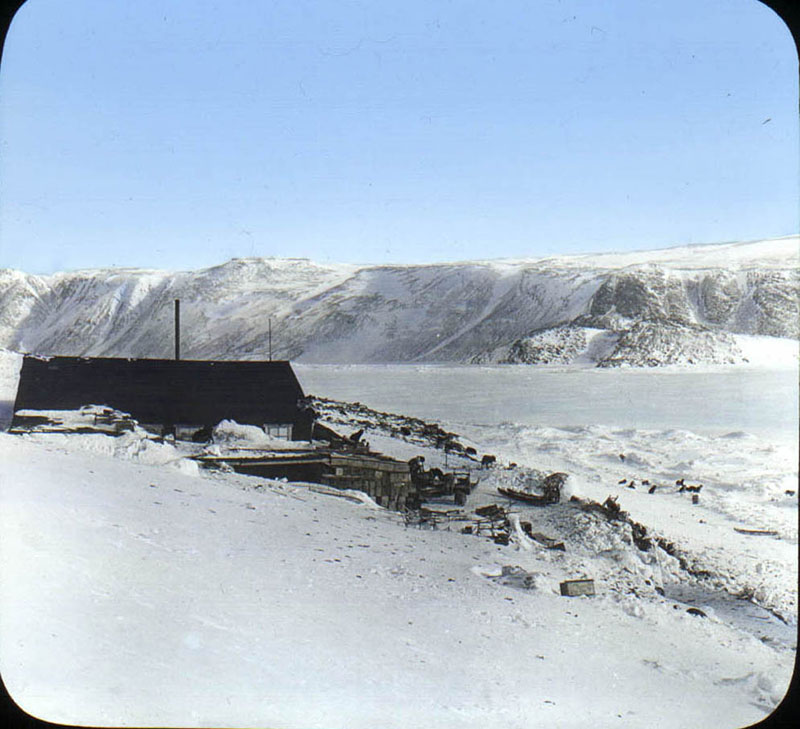 <p><b>Borup Lodge in winter.</b> </p>   <em>Donald B. MacMillan, Etah, Greenland, 1914-1917.</em>