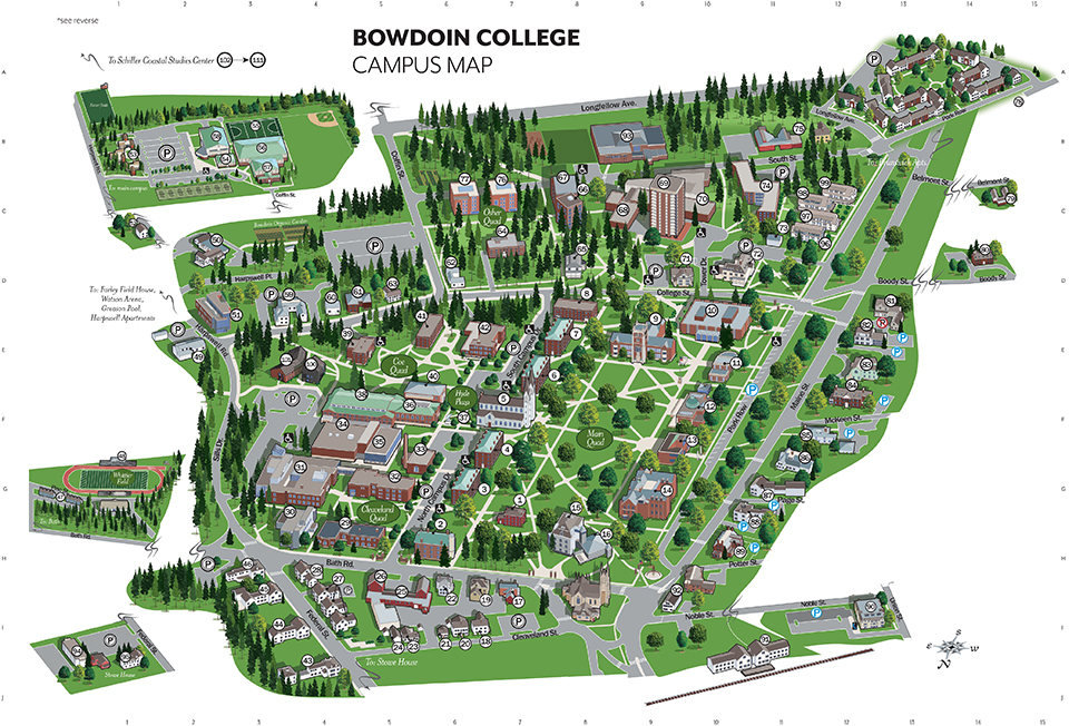 Bowdoin campus map