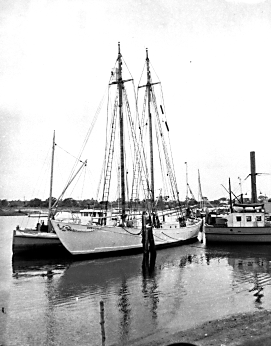 The Schooner Bowdoin docked