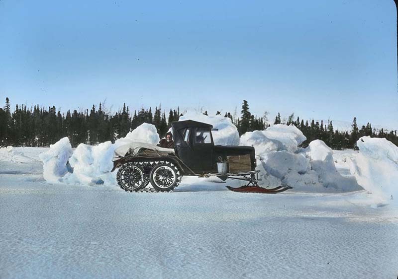 Our Snowmobile in Aneta-lak [Anaktalak] Bay, Labrador