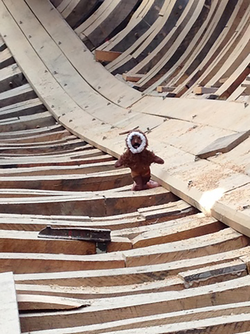 Matthew A. Henson doll in the hull of the Virginia