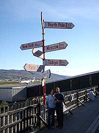 Kangerlussuaq, Greenland, Eli Bossin, Kristina Sorg and Admiral Peary at Kangerlussuaq, June 24, 2008, Genevieve Lemoine.