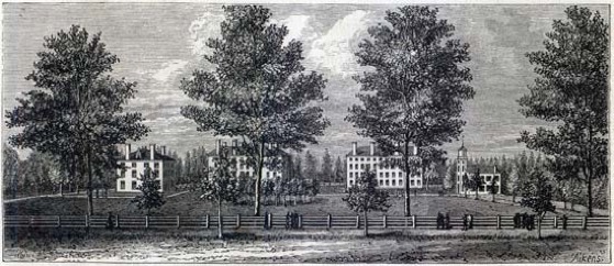 Old photo of Bowdoin campus