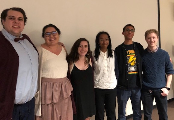 From left to right: Noah Dubay '19, Amber Orosco '19, Eleanor Brakewood '19, Kinaya Hassane '19, Danny Banks '19, and James Little '19.