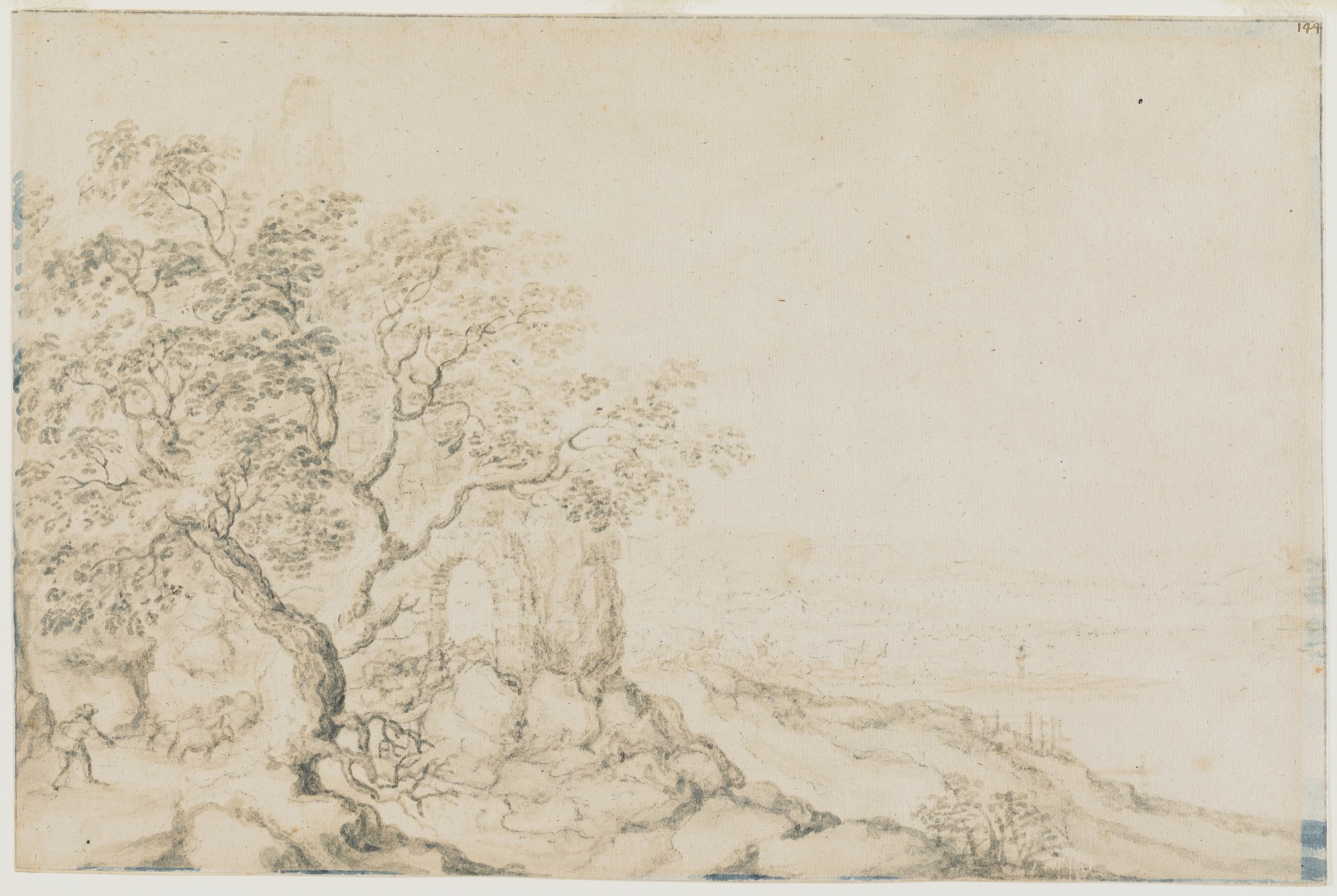 Landscape with River Artist: Isaac Major | James Bowdoin III and ...