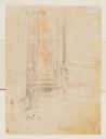 Madonna and Child Appearing to St. Ignatius (a); architectural studies (b)