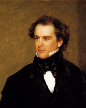 portrait of young, black-haired man facing left wearing 19th century apparel