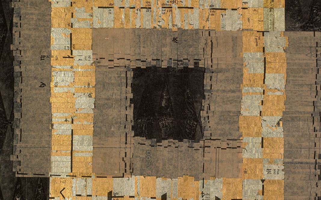 An abstract image of woven paper